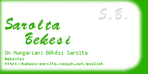 sarolta bekesi business card